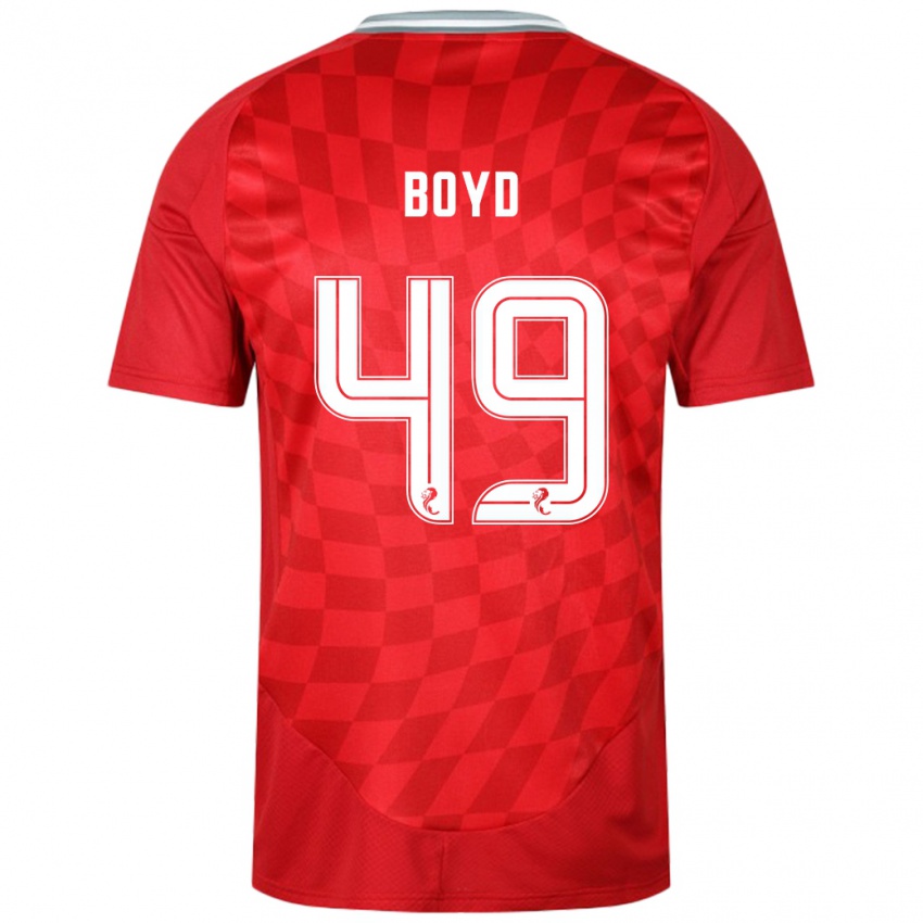 Niño Camiseta Fletcher Boyd #49 Rojo 1ª Equipación 2024/25 La Camisa México