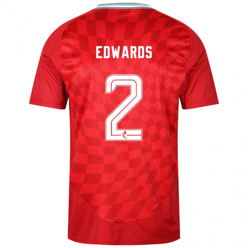 Niño Camiseta Lois Edwards #2 Rojo 1ª Equipación 2024/25 La Camisa México