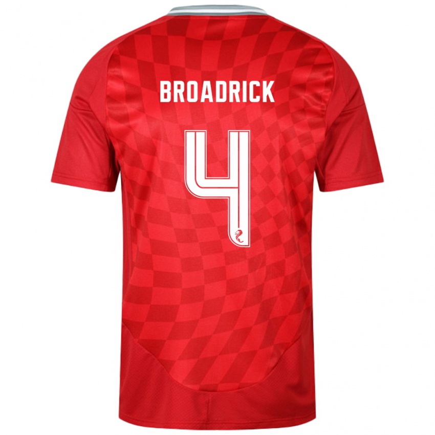 Niño Camiseta Jessica Broadrick #4 Rojo 1ª Equipación 2024/25 La Camisa México