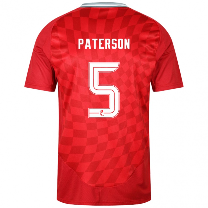 Niño Camiseta Donna Paterson #5 Rojo 1ª Equipación 2024/25 La Camisa México