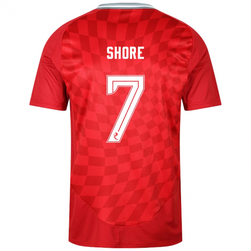 Niño Camiseta Eilidh Shore #7 Rojo 1ª Equipación 2024/25 La Camisa México