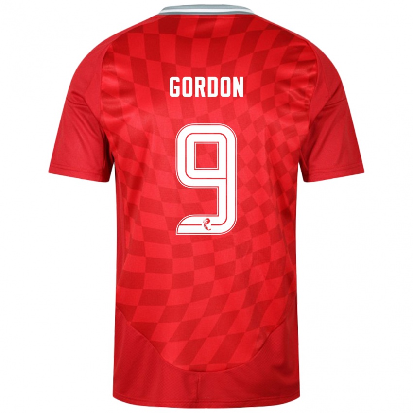 Niño Camiseta Lauren Gordon #9 Rojo 1ª Equipación 2024/25 La Camisa México