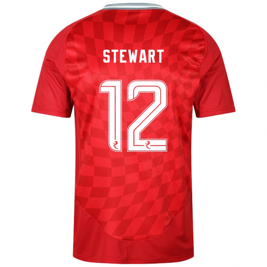 Niño Camiseta Hannah Stewart #12 Rojo 1ª Equipación 2024/25 La Camisa México