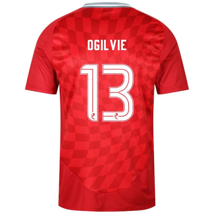 Niño Camiseta Francesca Ogilvie #13 Rojo 1ª Equipación 2024/25 La Camisa México