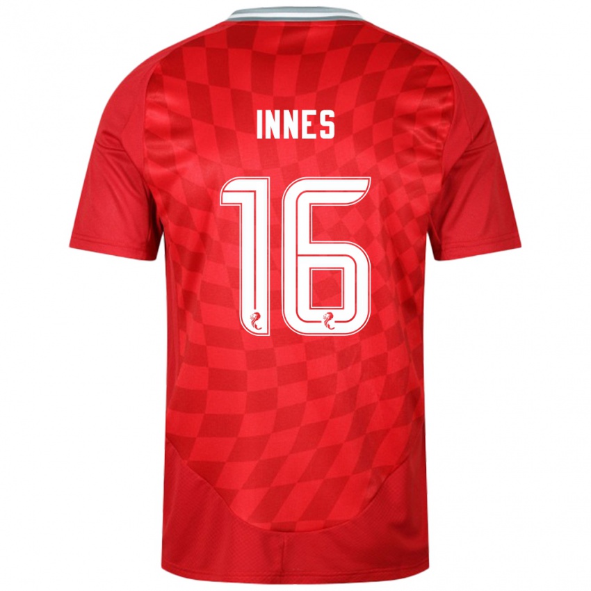 Niño Camiseta Hannah Innes #16 Rojo 1ª Equipación 2024/25 La Camisa México