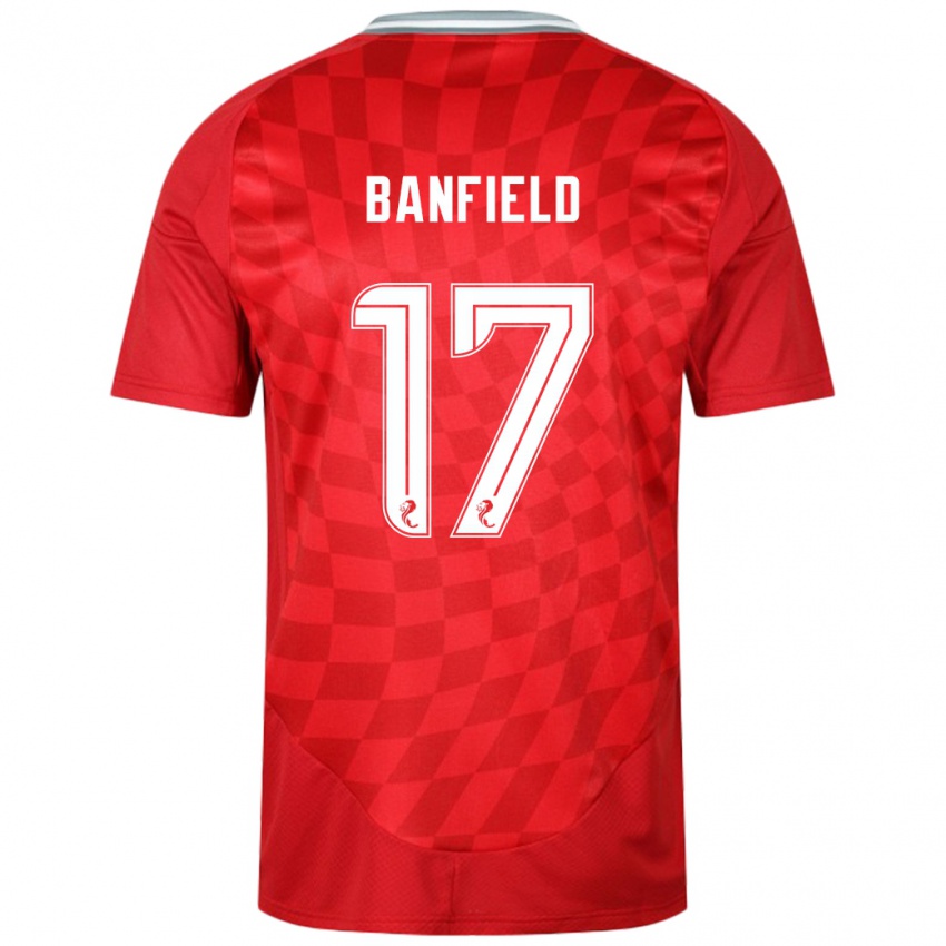 Niño Camiseta Keeley Banfield #17 Rojo 1ª Equipación 2024/25 La Camisa México