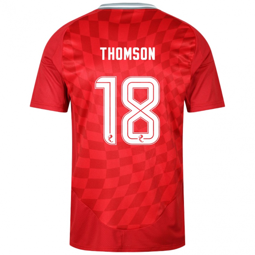 Niño Camiseta Eva Thomson #18 Rojo 1ª Equipación 2024/25 La Camisa México