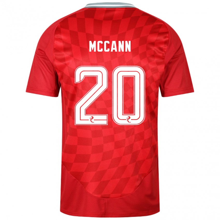 Niño Camiseta Annalisa Mccann #20 Rojo 1ª Equipación 2024/25 La Camisa México