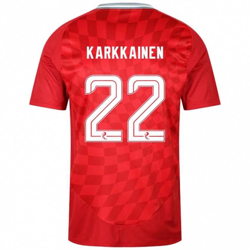 Niño Camiseta Elena Kärkkäinen #22 Rojo 1ª Equipación 2024/25 La Camisa México