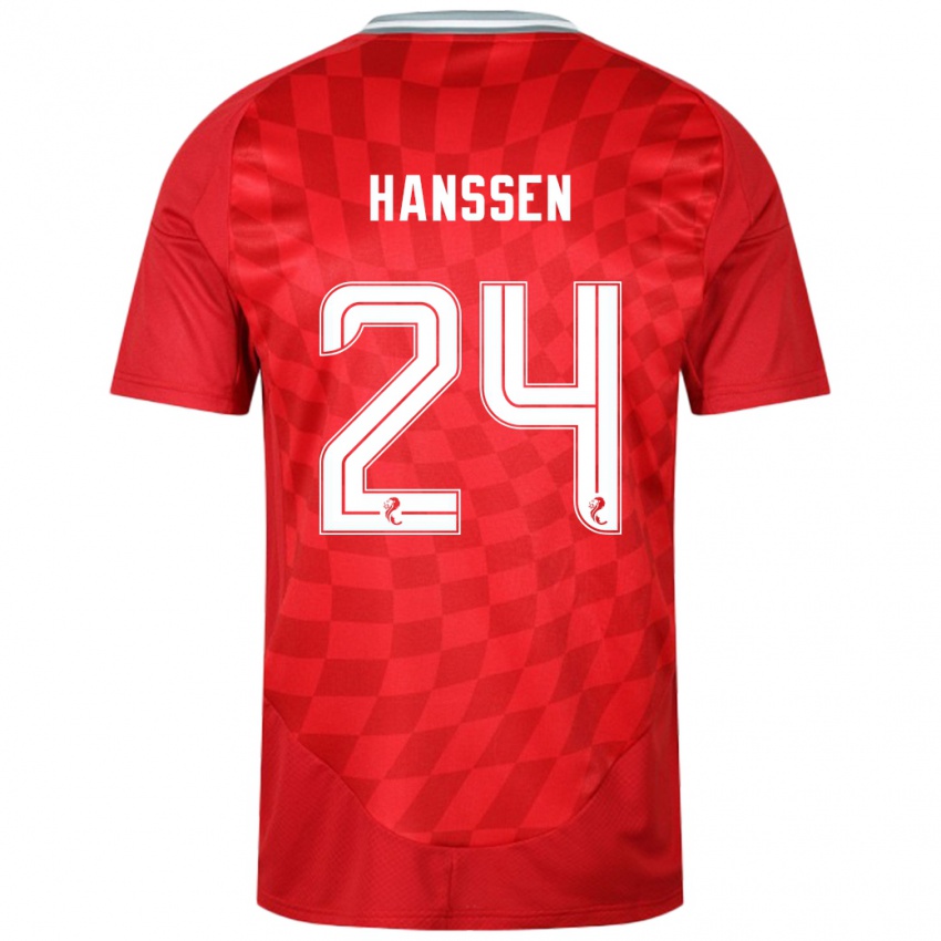 Niño Camiseta Nadine Hanssen #24 Rojo 1ª Equipación 2024/25 La Camisa México