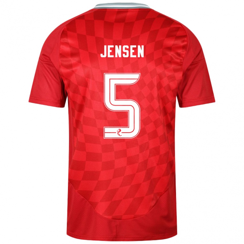 Niño Camiseta Richard Jensen #5 Rojo 1ª Equipación 2024/25 La Camisa México