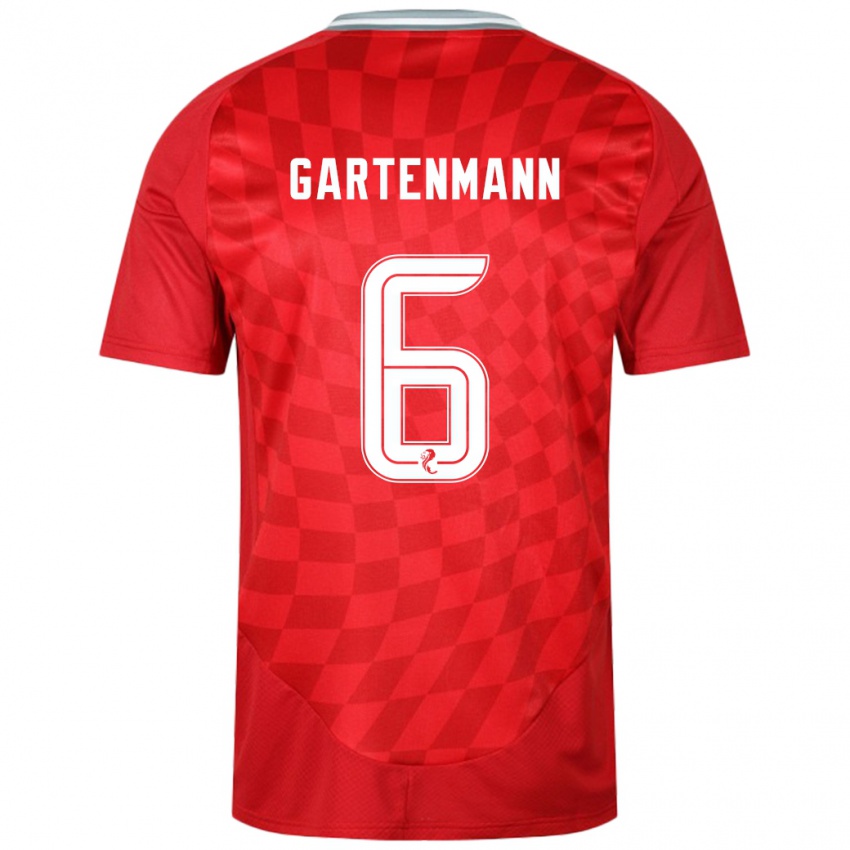 Niño Camiseta Stefan Gartenmann #6 Rojo 1ª Equipación 2024/25 La Camisa México