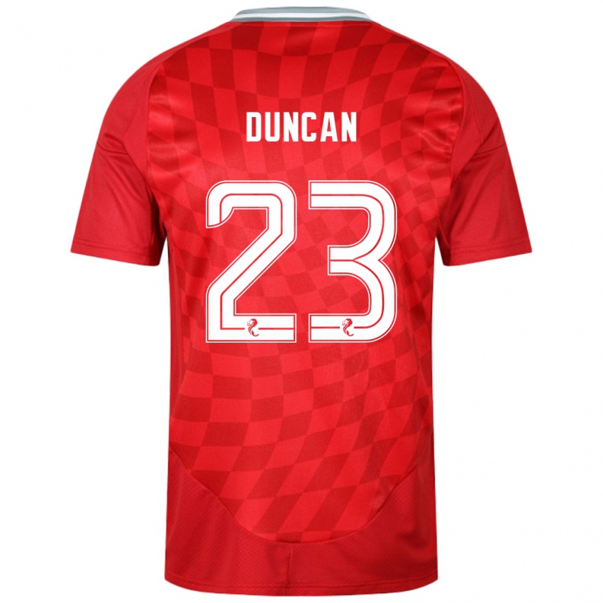 Niño Camiseta Ryan Duncan #23 Rojo 1ª Equipación 2024/25 La Camisa México