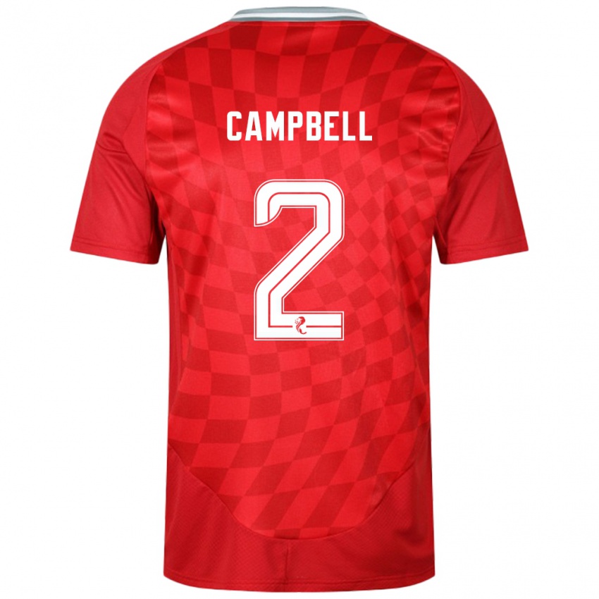 Niño Camiseta Loren Campbell #2 Rojo 1ª Equipación 2024/25 La Camisa México