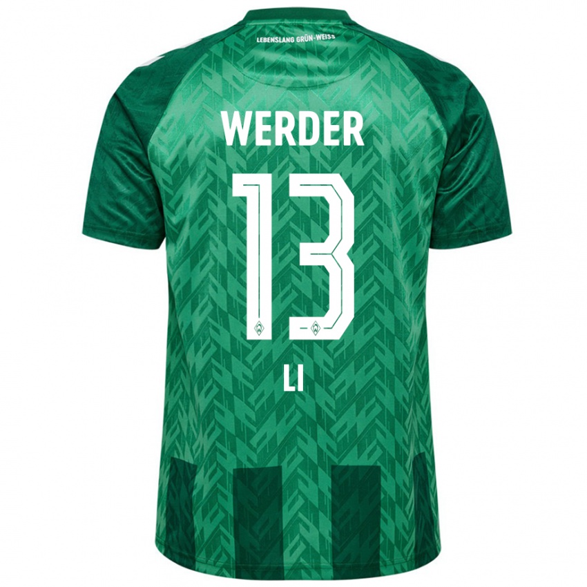 Niño Camiseta Xiancheng Li #13 Verde 1ª Equipación 2024/25 La Camisa México