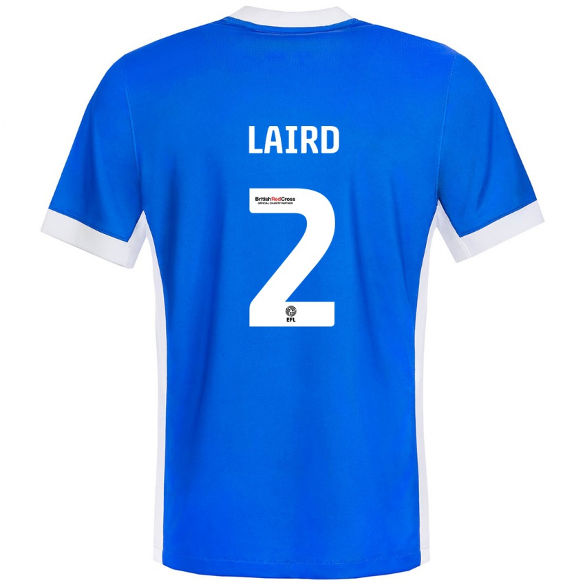 Niño Camiseta Ethan Laird #2 Azul Blanco 1ª Equipación 2024/25 La Camisa México