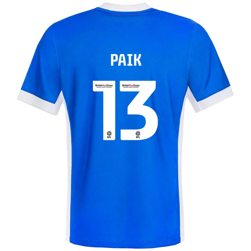 Niño Camiseta Seung-Ho Paik #13 Azul Blanco 1ª Equipación 2024/25 La Camisa México