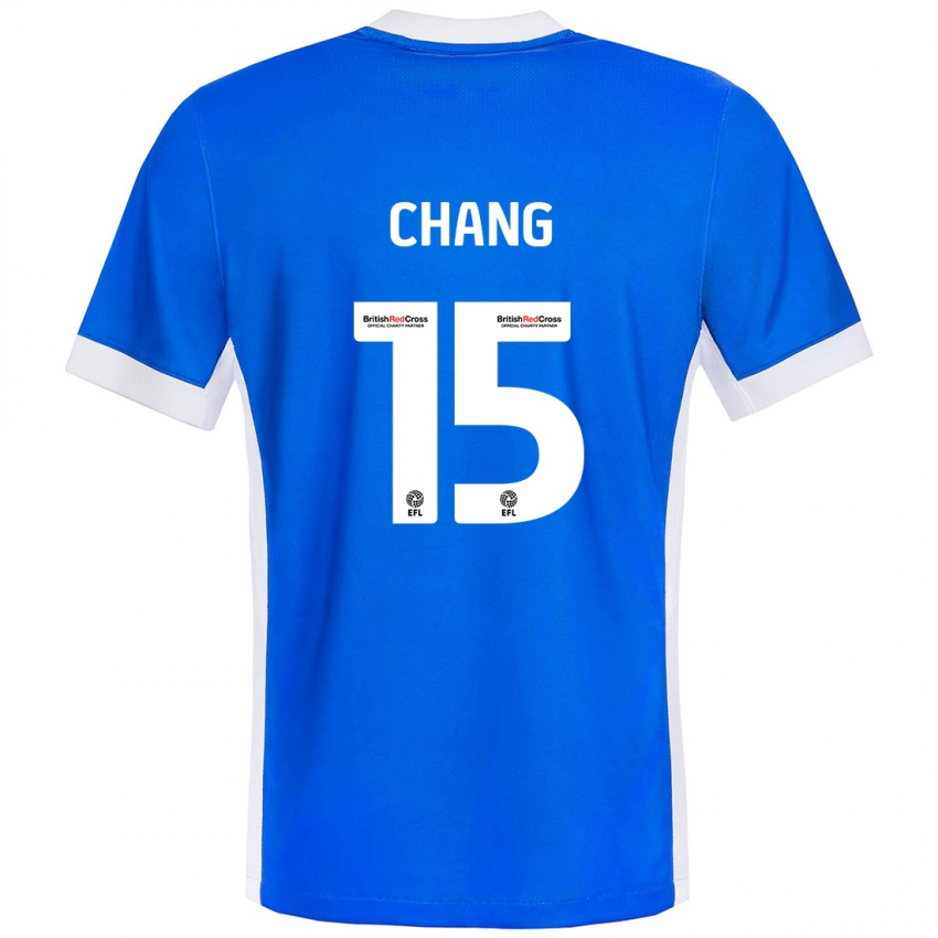 Niño Camiseta Alfie Chang #15 Azul Blanco 1ª Equipación 2024/25 La Camisa México