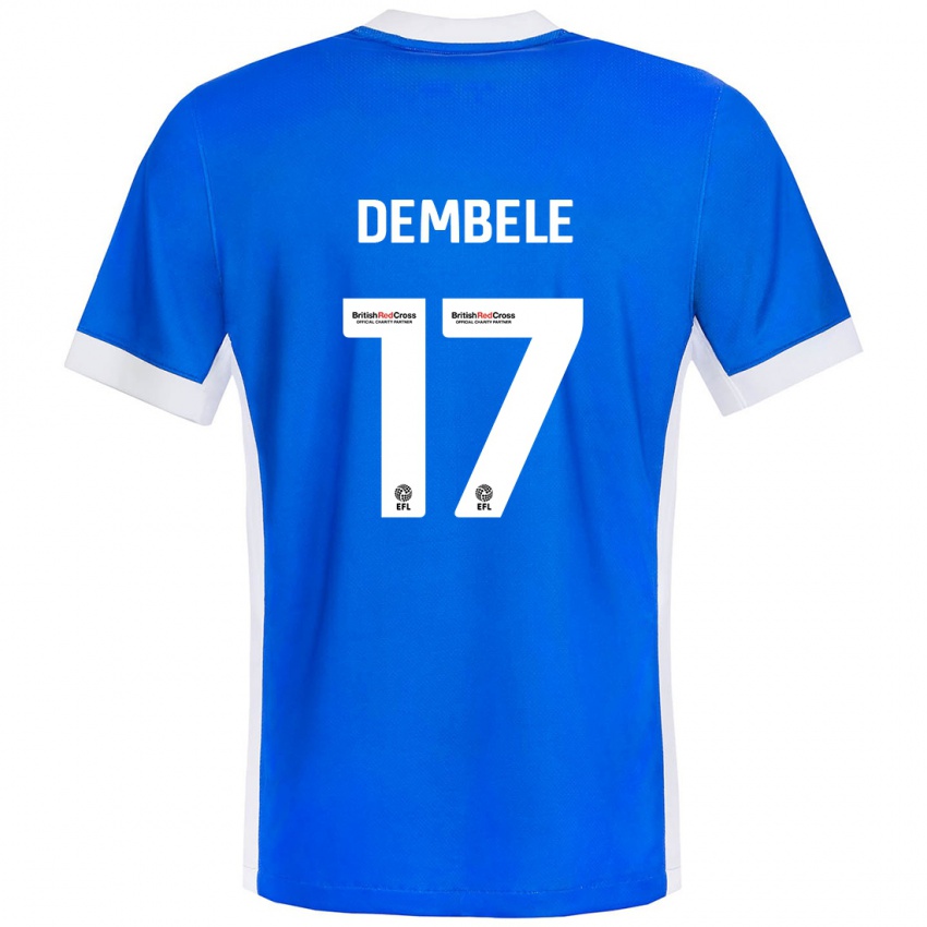 Niño Camiseta Siriki Dembélé #17 Azul Blanco 1ª Equipación 2024/25 La Camisa México