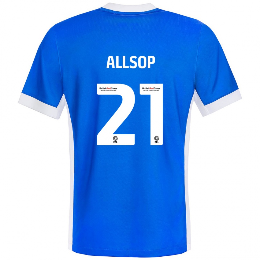 Niño Camiseta Ryan Allsop #21 Azul Blanco 1ª Equipación 2024/25 La Camisa México