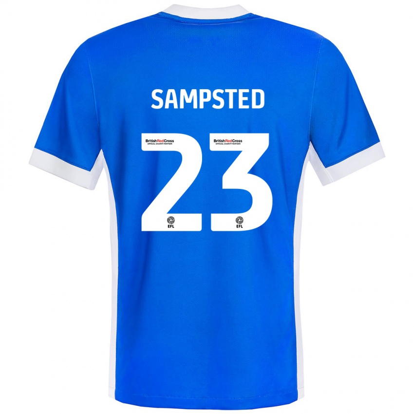 Niño Camiseta Alfons Sampsted #23 Azul Blanco 1ª Equipación 2024/25 La Camisa México