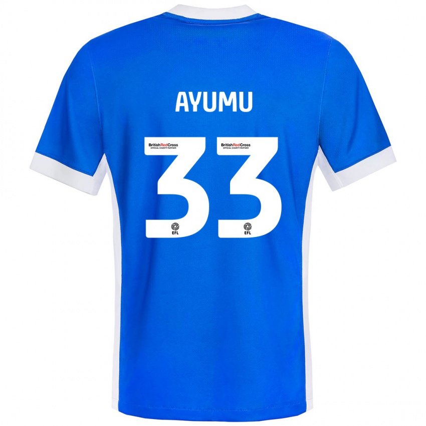 Niño Camiseta Ayumu Yokoyama #33 Azul Blanco 1ª Equipación 2024/25 La Camisa México