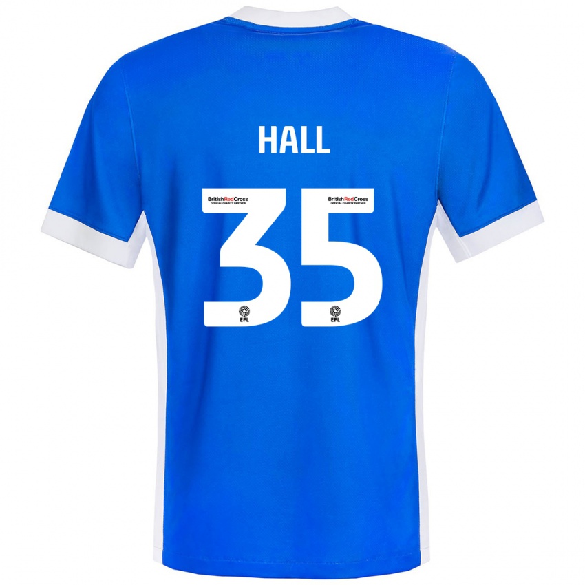 Niño Camiseta George Hall #35 Azul Blanco 1ª Equipación 2024/25 La Camisa México