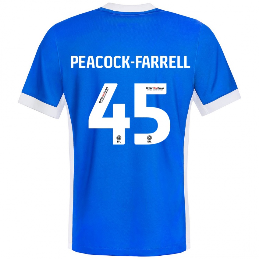 Niño Camiseta Bailey Peacock-Farrell #45 Azul Blanco 1ª Equipación 2024/25 La Camisa México