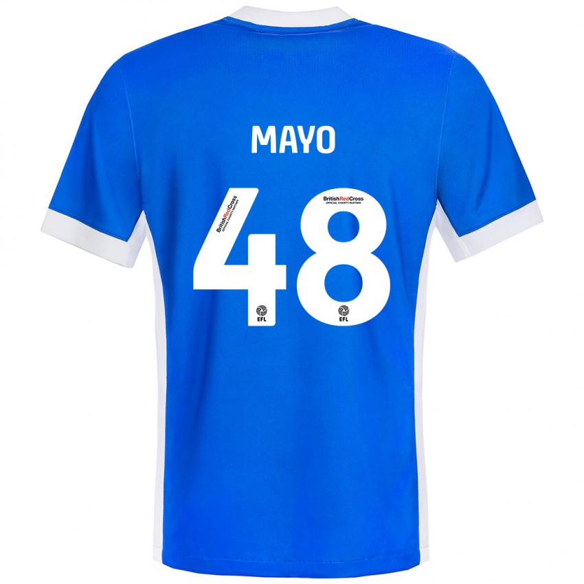 Niño Camiseta Bradley Mayo #48 Azul Blanco 1ª Equipación 2024/25 La Camisa México