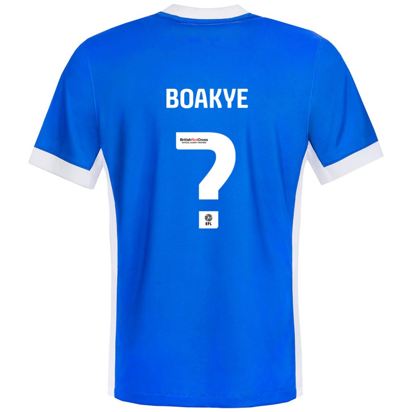 Niño Camiseta Godfred Boakye #0 Azul Blanco 1ª Equipación 2024/25 La Camisa México