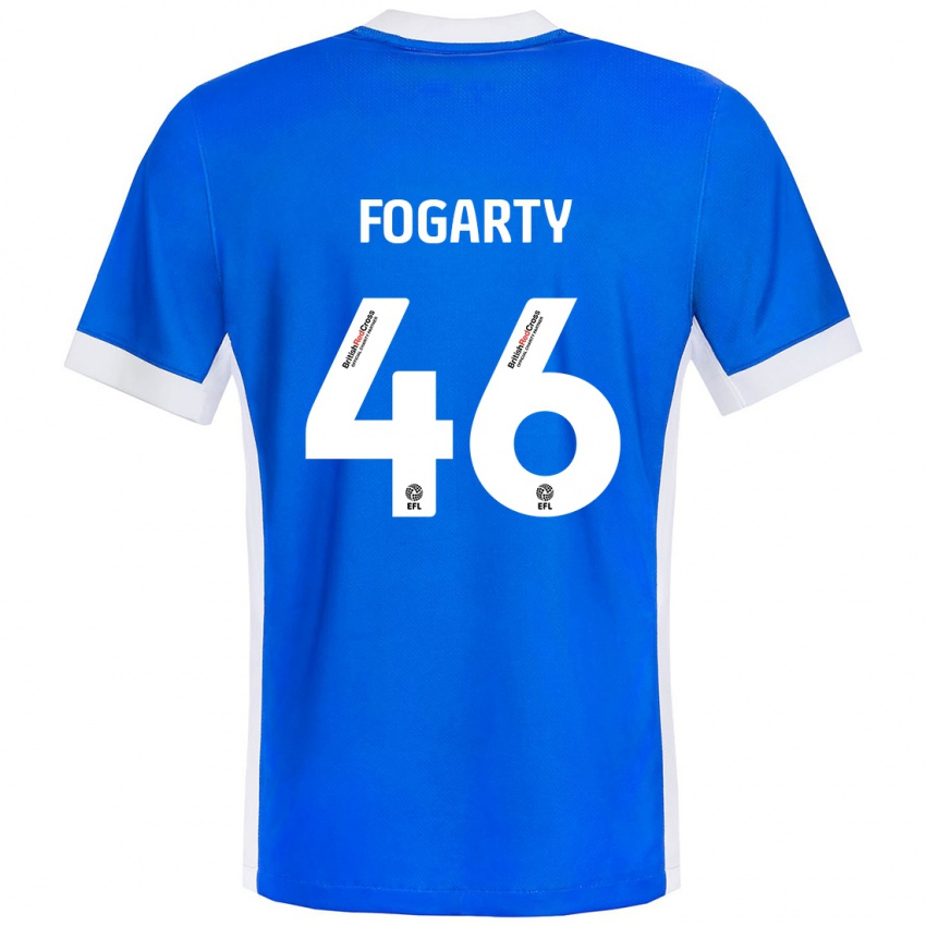 Niño Camiseta Tom Fogarty #46 Azul Blanco 1ª Equipación 2024/25 La Camisa México