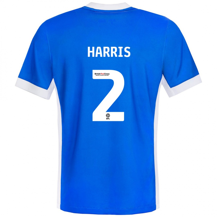 Niño Camiseta Martha Harris #2 Azul Blanco 1ª Equipación 2024/25 La Camisa México