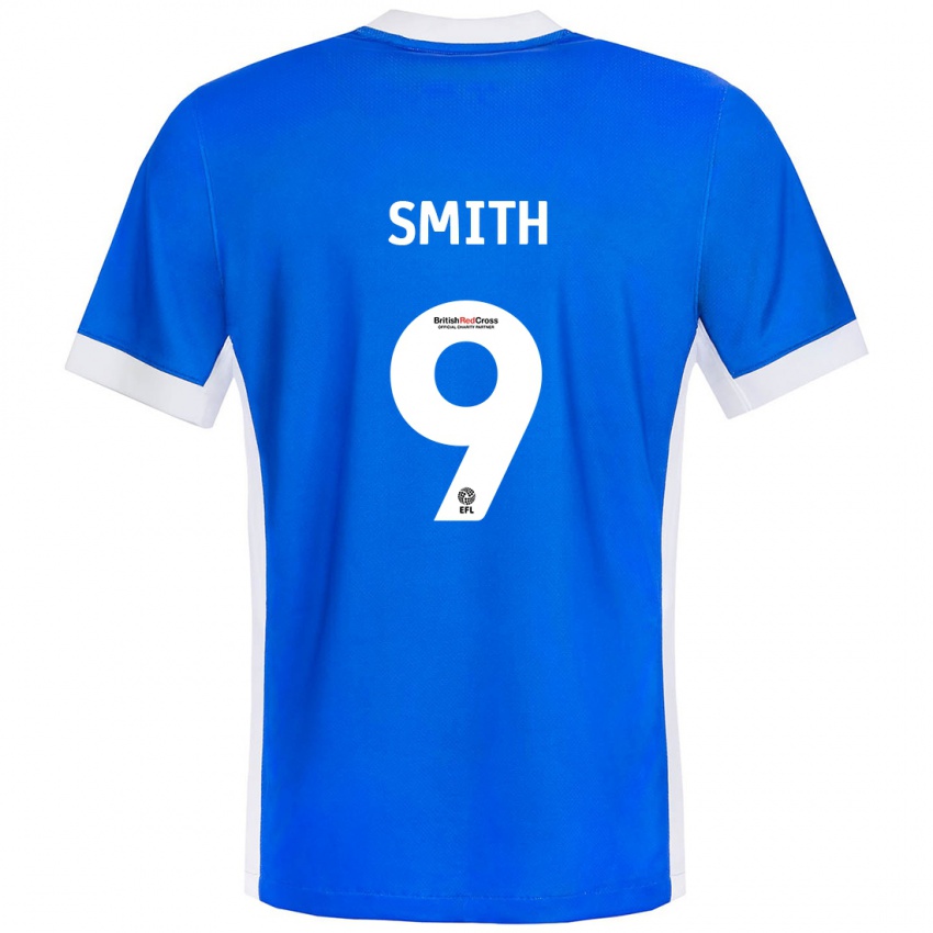 Niño Camiseta Libby Smith #9 Azul Blanco 1ª Equipación 2024/25 La Camisa México