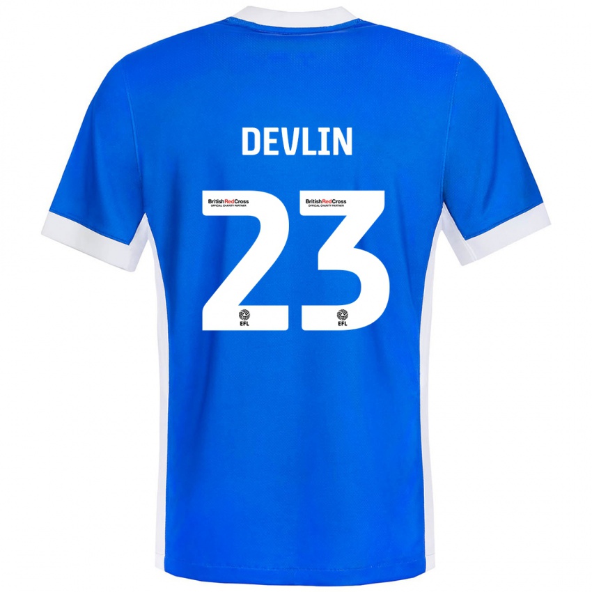 Niño Camiseta Charlotte Devlin #23 Azul Blanco 1ª Equipación 2024/25 La Camisa México