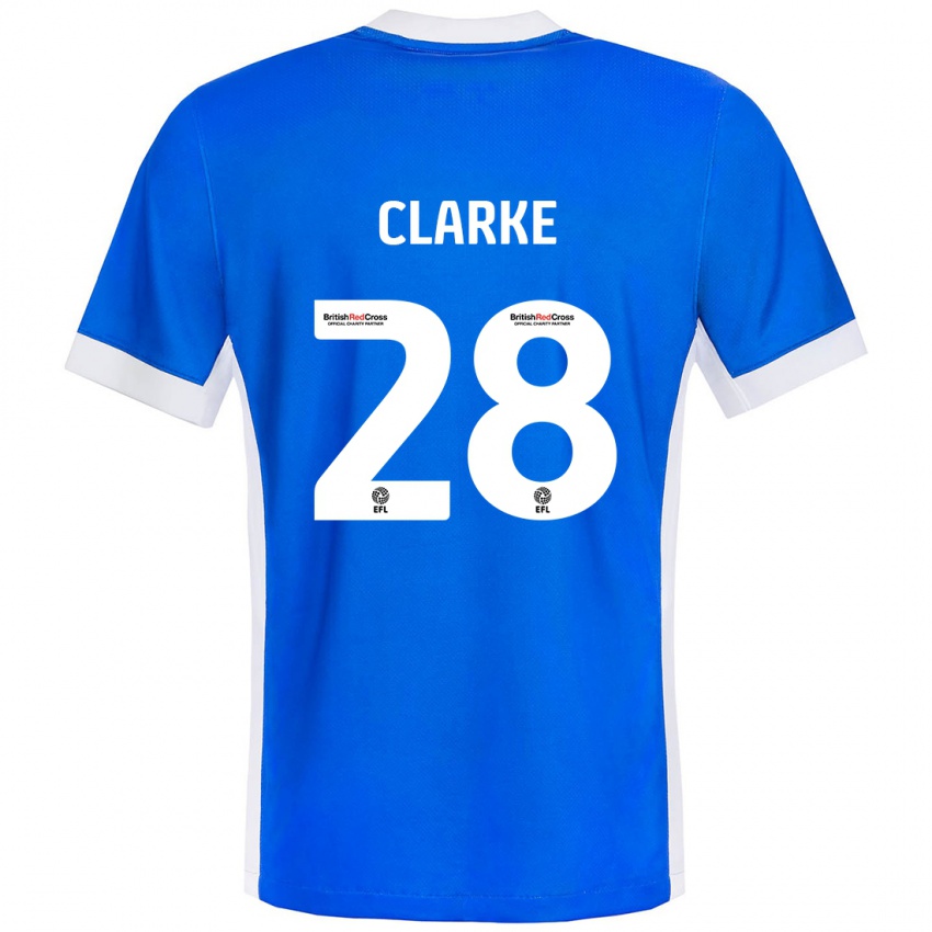 Niño Camiseta Charlotte Clarke #28 Azul Blanco 1ª Equipación 2024/25 La Camisa México