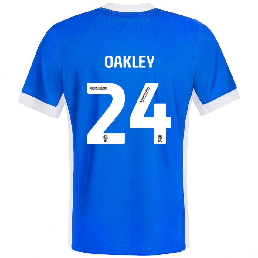 Niño Camiseta Marcel Oakley #24 Azul Blanco 1ª Equipación 2024/25 La Camisa México