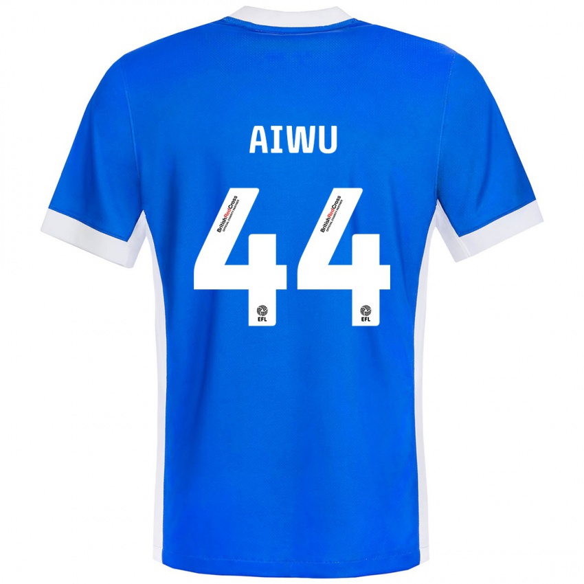 Niño Camiseta Emanuel Aiwu #44 Azul Blanco 1ª Equipación 2024/25 La Camisa México