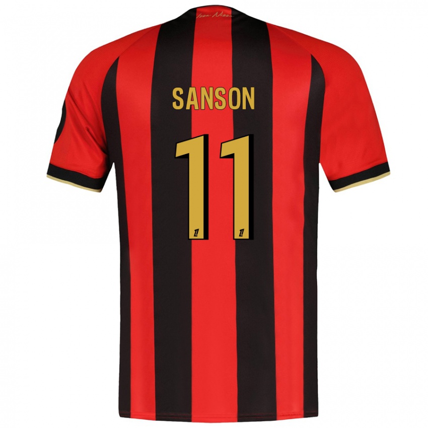 Niño Camiseta Morgan Sanson #11 Rojo Negro 1ª Equipación 2024/25 La Camisa México