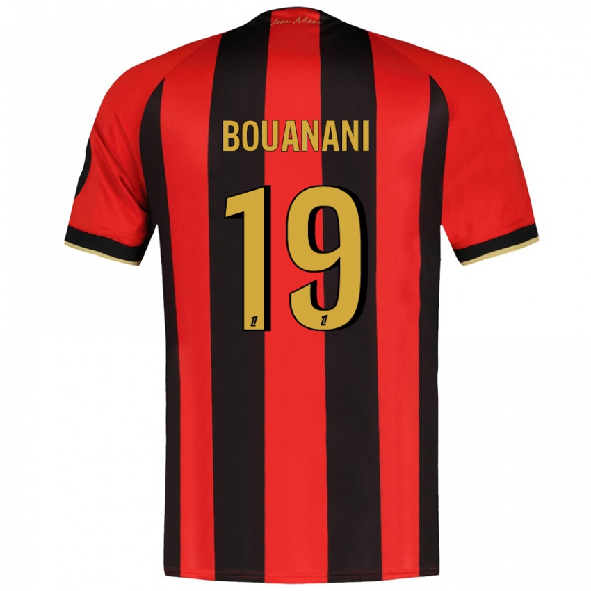 Niño Camiseta Badredine Bouanani #19 Rojo Negro 1ª Equipación 2024/25 La Camisa México