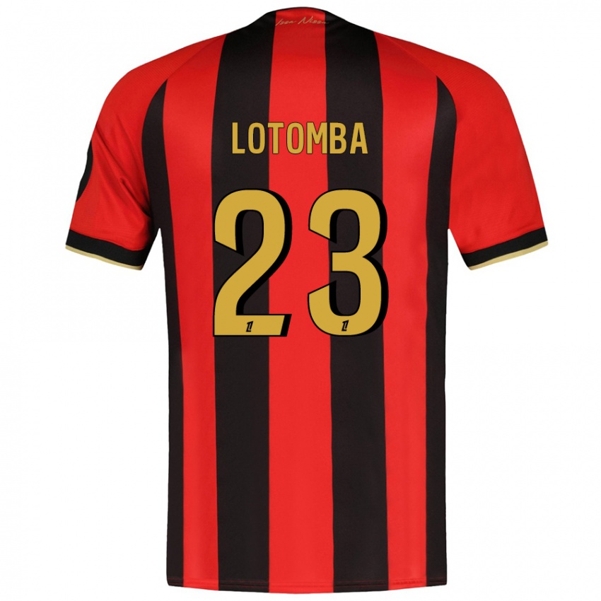 Niño Camiseta Jordan Lotomba #23 Rojo Negro 1ª Equipación 2024/25 La Camisa México