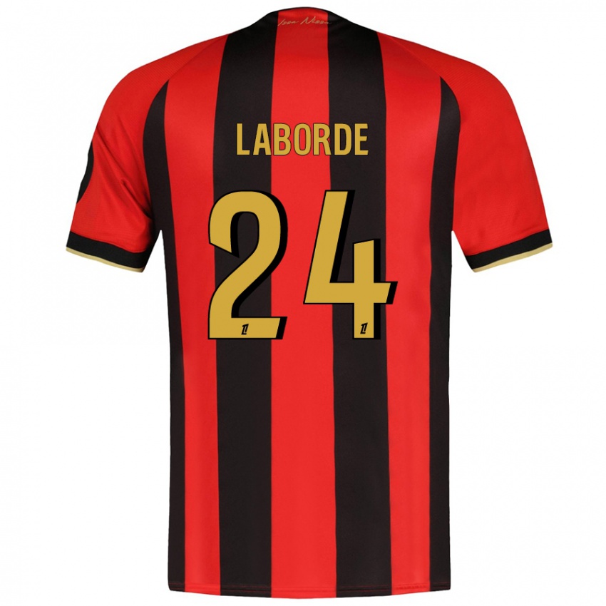 Niño Camiseta Gaëtan Laborde #24 Rojo Negro 1ª Equipación 2024/25 La Camisa México