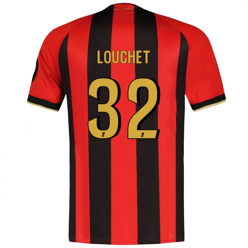 Niño Camiseta Tom Louchet #32 Rojo Negro 1ª Equipación 2024/25 La Camisa México