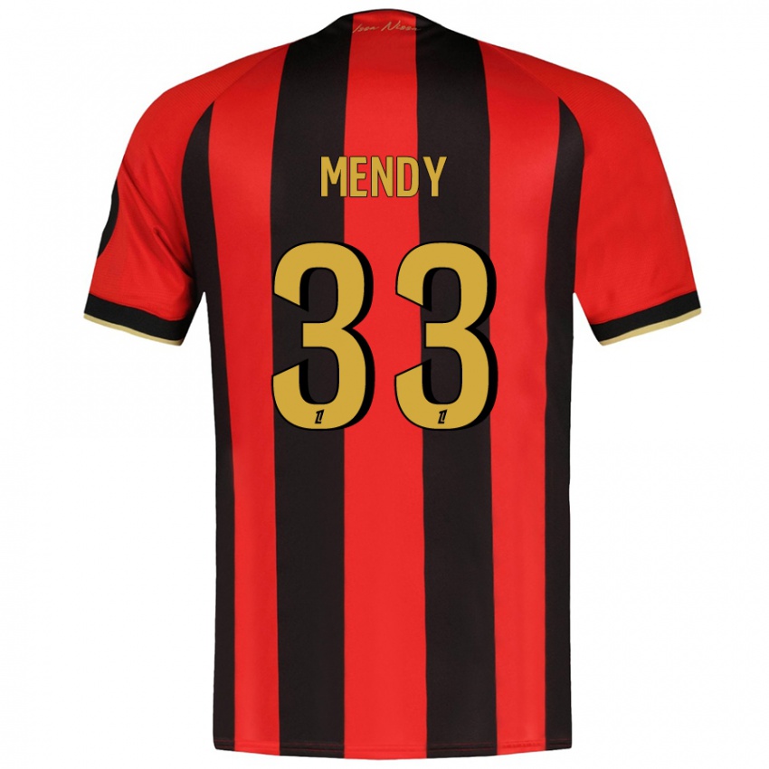 Niño Camiseta Antoine Mendy #33 Rojo Negro 1ª Equipación 2024/25 La Camisa México