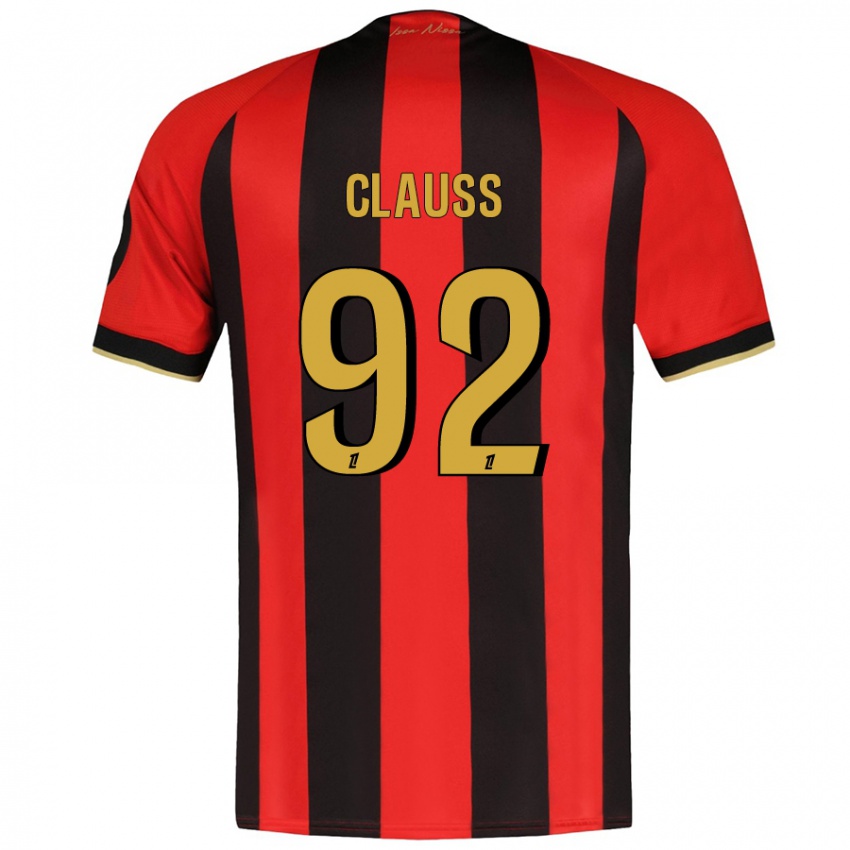 Niño Camiseta Jonathan Clauss #92 Rojo Negro 1ª Equipación 2024/25 La Camisa México