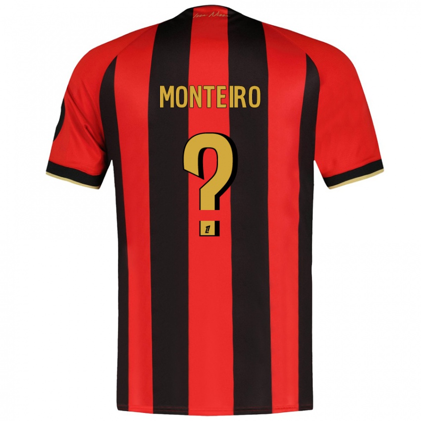 Niño Camiseta Laurenzo Monteiro #0 Rojo Negro 1ª Equipación 2024/25 La Camisa México