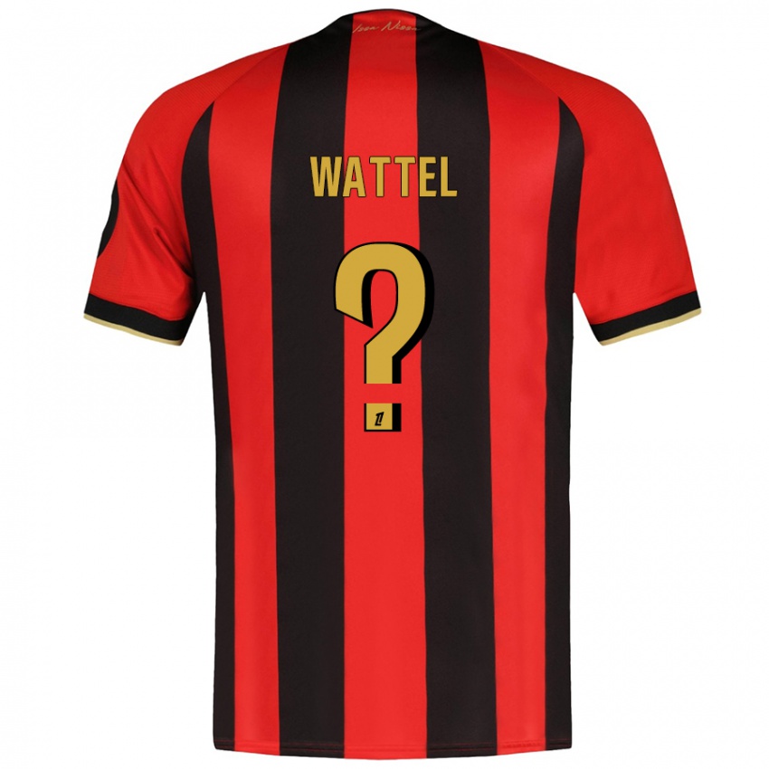 Niño Camiseta Sami Wattel #0 Rojo Negro 1ª Equipación 2024/25 La Camisa México