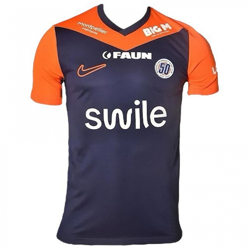 Niño Camiseta Charlotte Bilbault #10 Azul Marino Naranja 1ª Equipación 2024/25 La Camisa México