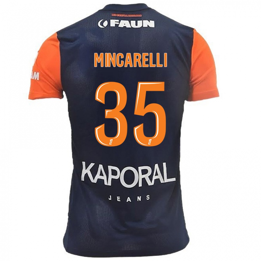 Niño Camiseta Lucas Mincarelli #35 Azul Marino Naranja 1ª Equipación 2024/25 La Camisa México