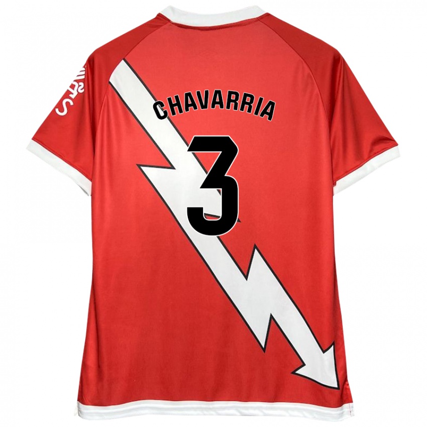 Niño Camiseta Pep Chavarría #3 Blanco Rojo 1ª Equipación 2024/25 La Camisa México