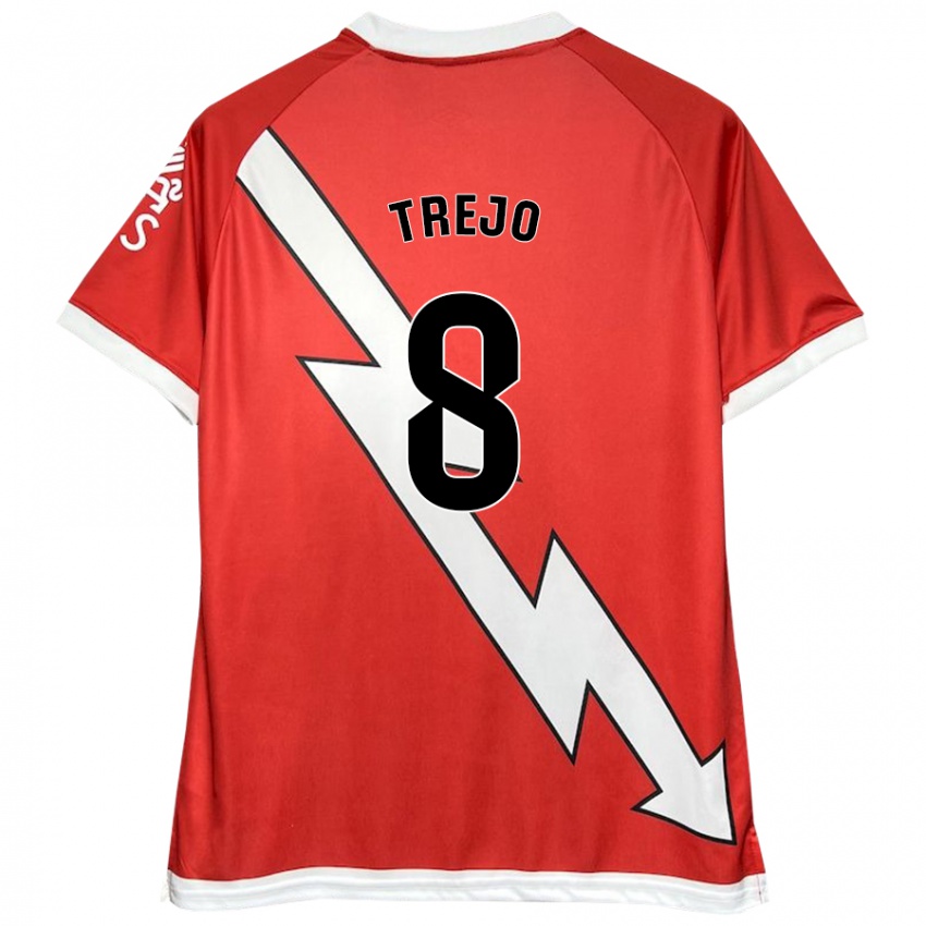 Niño Camiseta Óscar Trejo #8 Blanco Rojo 1ª Equipación 2024/25 La Camisa México